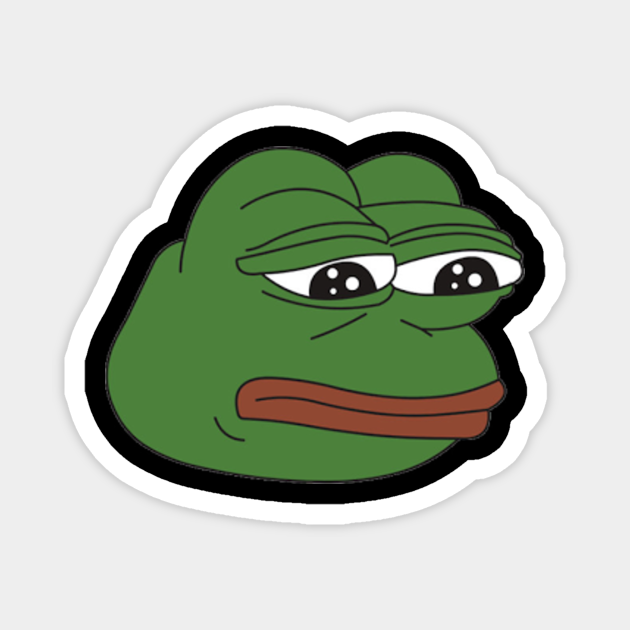 Sad Pepe - Pepe - Magnet | TeePublic
