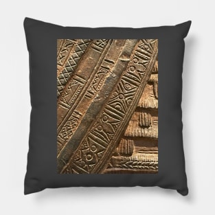 Gmtrx Seni Lawal image of Benin bronze detail Pillow