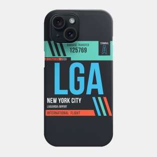 New York (LGA) Airport Code Baggage Tag Phone Case