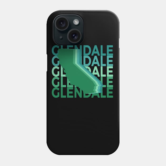 Glendale California Green Repeat Phone Case by easytees