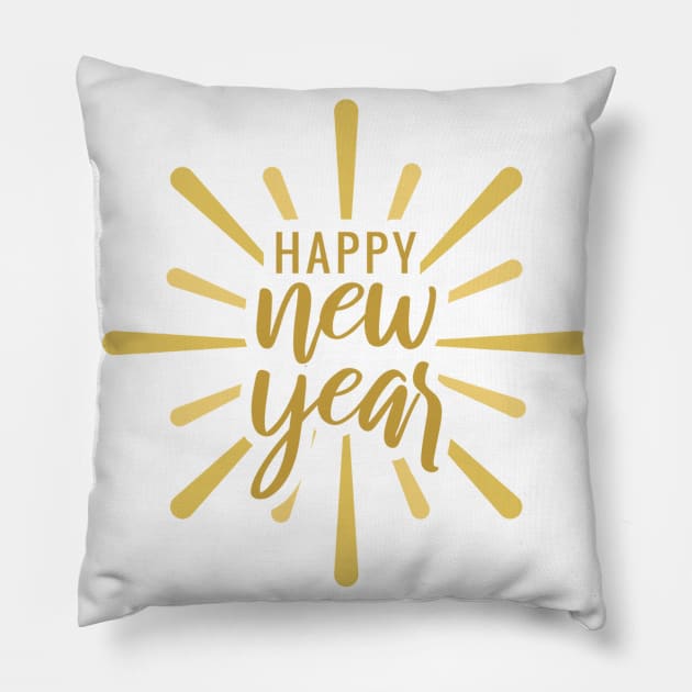 Happy New Year Pillow by MajorCompany