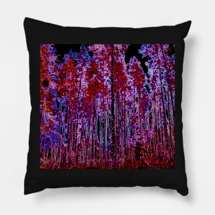 Neon Forest Cyberpunk/Vaporwave Inspired Art Pillow