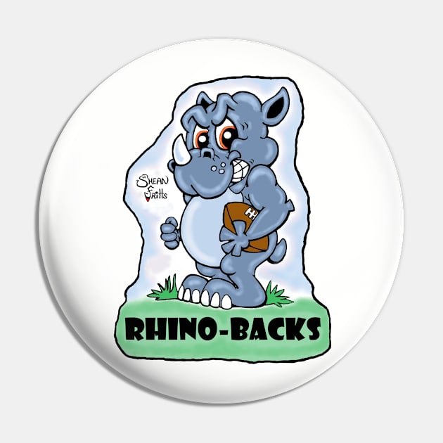 Rhino-Backs Fantasy "Fritts Cartoons" Pin by Shean Fritts 