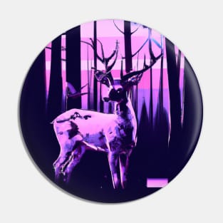 Pink Vaporwave Buck Pin