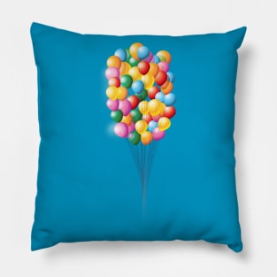 Floating Party Balloons Pillow