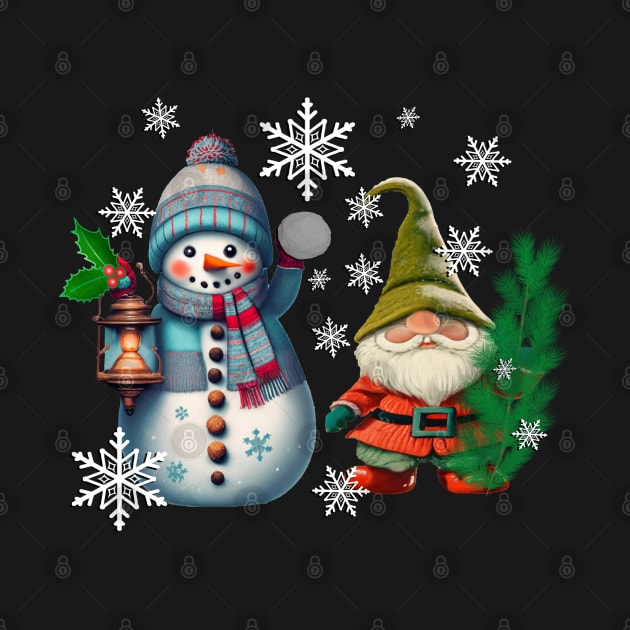 Snowman & Gnome Christmas by tamdevo1