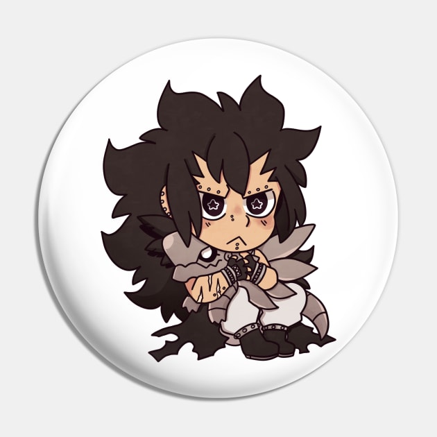 Gajeel and a Metalicana plushie Pin by Dragnoodles