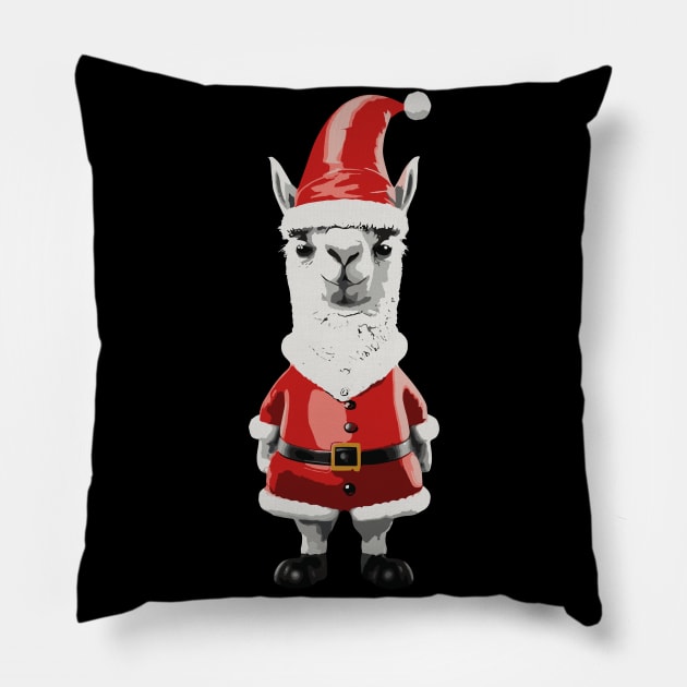 Christmas Funny Llama Pillow by Megadorim