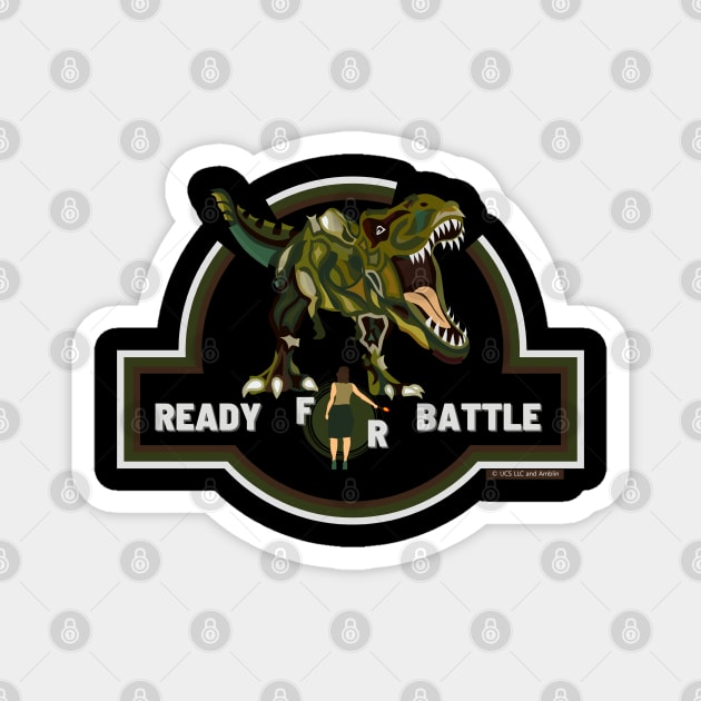 JURASSIC WORLD - READY FOR THE BATTLE Magnet by STYLIZED ART