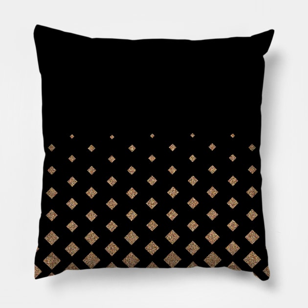 Glossy Square Halftone Pattern Pillow by Heartfeltarts