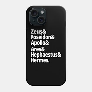 Greek Mythology Zeus Poseidon Apollo Ares Hephaestus Hermes Greek Myths Phone Case