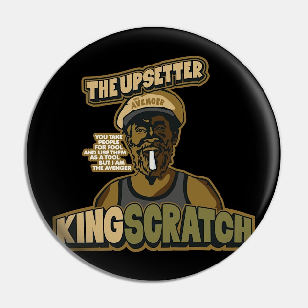 Lee Scratch Perry Tribute - Dub Music Maestro & Black Ark Studio Legacy Pin by Boogosh