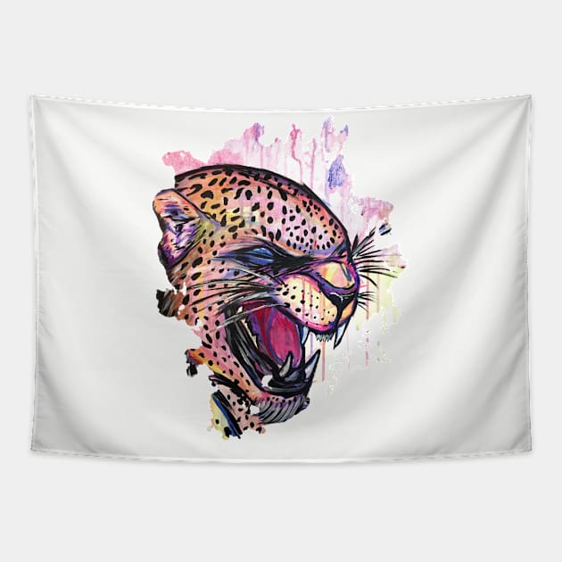 Leopard Tapestry by adamzworld