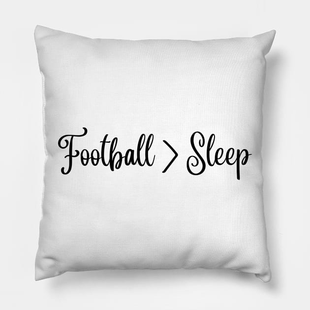 Football over sleep Pillow by TheWrightLife