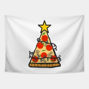 Christmas Tree Pizza Tapestry