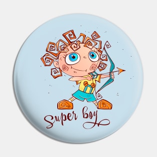 Super Boy With Bow Arrow Pin