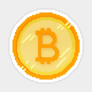 Bitcoin Pixel Art Magnet