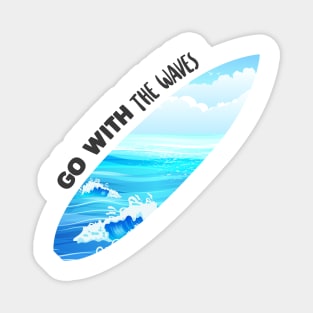 Surfboard Creative Waves Design Gift Magnet