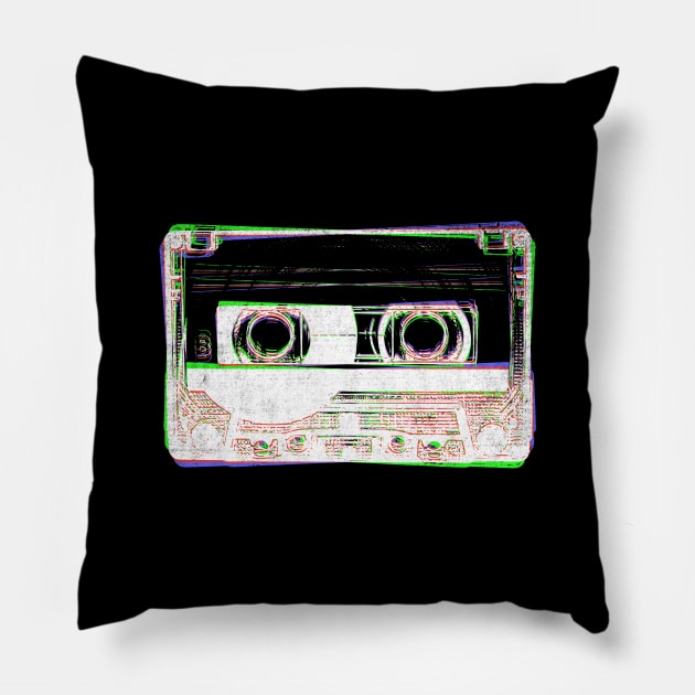 80s Cassette tape shirt Pillow by Scofano