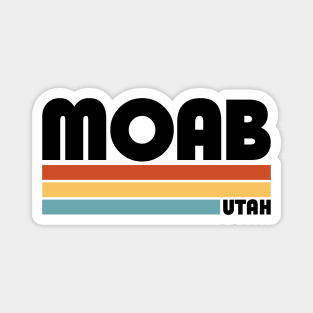 Moab Utah - Retro Red Rock Adventure Magnet