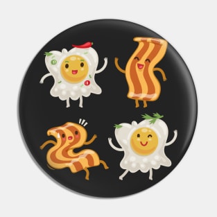 Cute Fried Egg and Bacon Pin