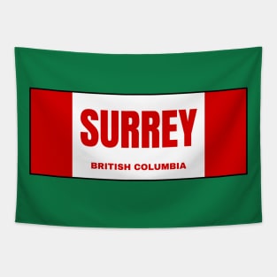 Surrey City in Canadian Flag Colors Tapestry