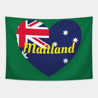 Maitland NSW Australia Australian Flag Heart Tapestry