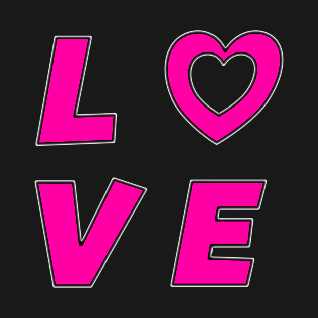 Pink Love Valentines Heart T-Shirt by happinessinatee