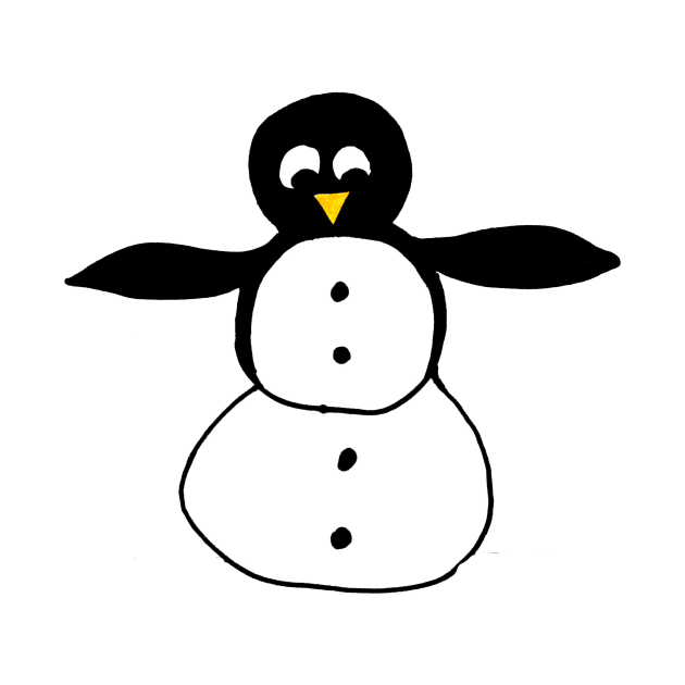 Penguin snowman by drknice