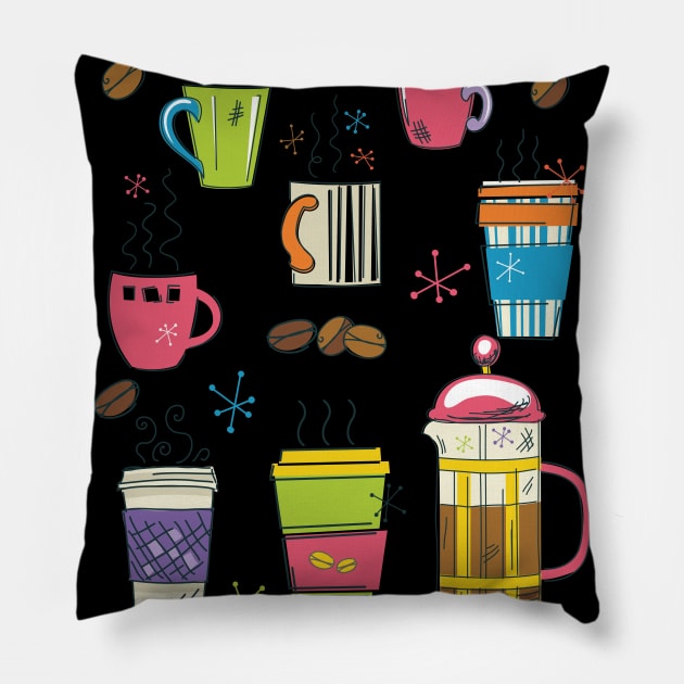 Cute Coffee Art Pillow by SWON Design