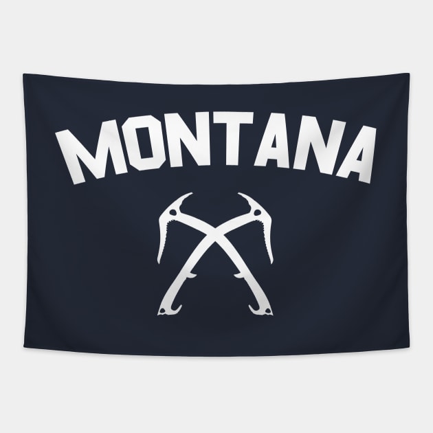 Montana Ice Climbing Tapestry by esskay1000