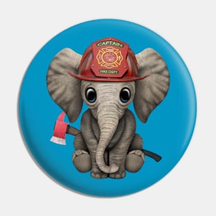 Cute Baby Elephant Firefighter Pin