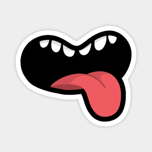 Mouth with tongue out Magnet