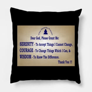 "The Serenity Prayer - Wall Art with Scattering Background Pillow