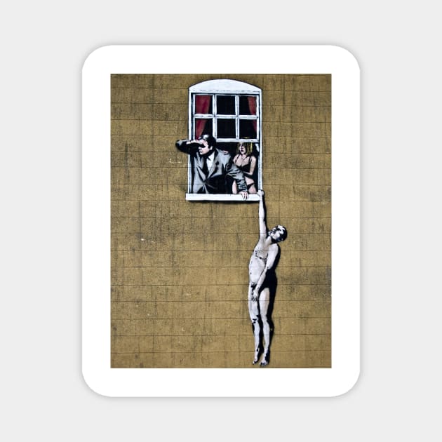 Banksy Well Hung Lover Magnet by SharpWallArts