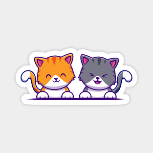 Cute Cat Couple Friend (2) Magnet