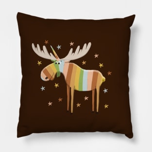 Magical Muted-Rainbow Uni-Moose Pillow