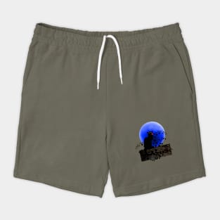 Chat Noir Blue Moon Red Rose Shorts