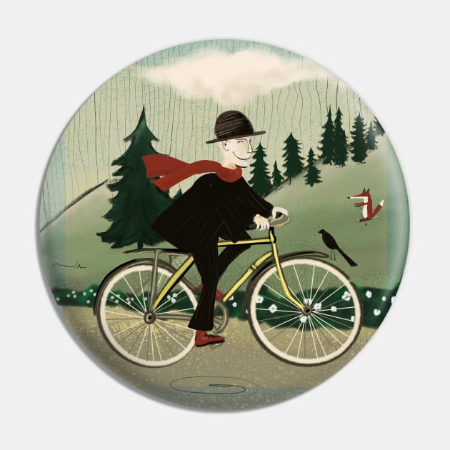 Retro cyclist Pin by Mimie20