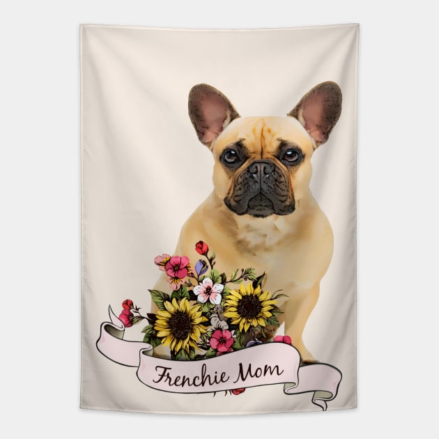 French bulldog mom, Frenchie mother Tapestry by Collagedream