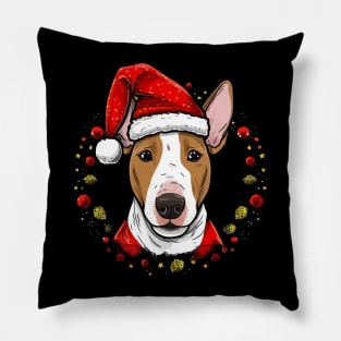 Bull Terrier Christmas Pillow