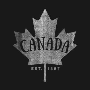 Canada Maple Leaf design - Canada Est. 1867 Vintage Script T-Shirt