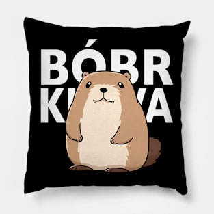 Cute Bober - Beaver Meme Pillow