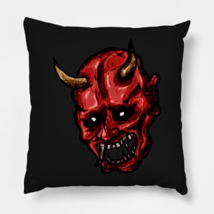 Kabuki Mask 1 (RED) Pillow