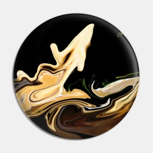 Sweet Cream & Caramel  - Digital Liquid Paint Swirls Pin