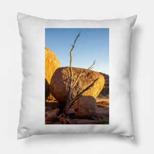 Tree and boulder. Pillow