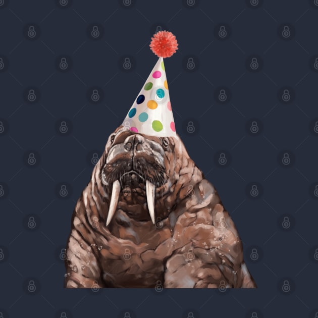 Moody Walrus with Party Hat by bignosework