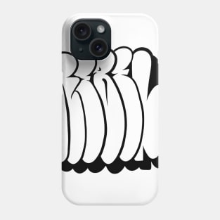 Graffiti Bubble Letters "Rebel" Shirt - white Phone Case