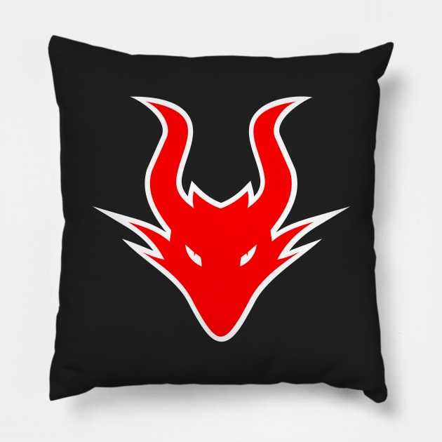 Dragons Rage Pillow by OrangeCup