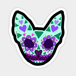 Sugar Skull Cat Magnet